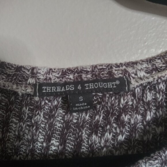 Threads 4 Thought Marled Women’s Knit Sweater with White Lace Hem – Size: Small - Picture 5 of 9